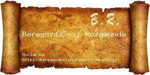 Beregszászi Rozamunda névjegykártya